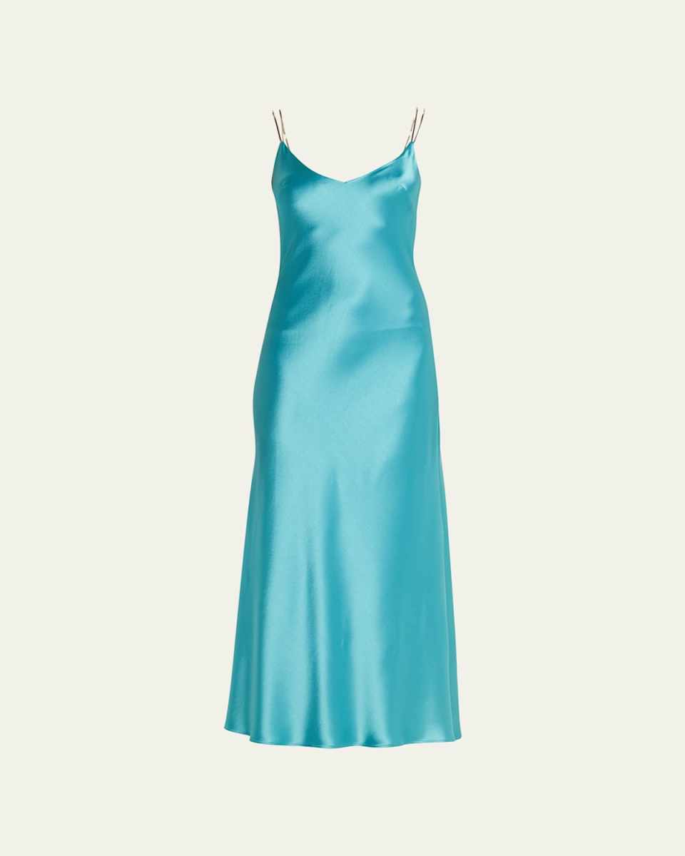 Chain Liquid Slip Tank Dress